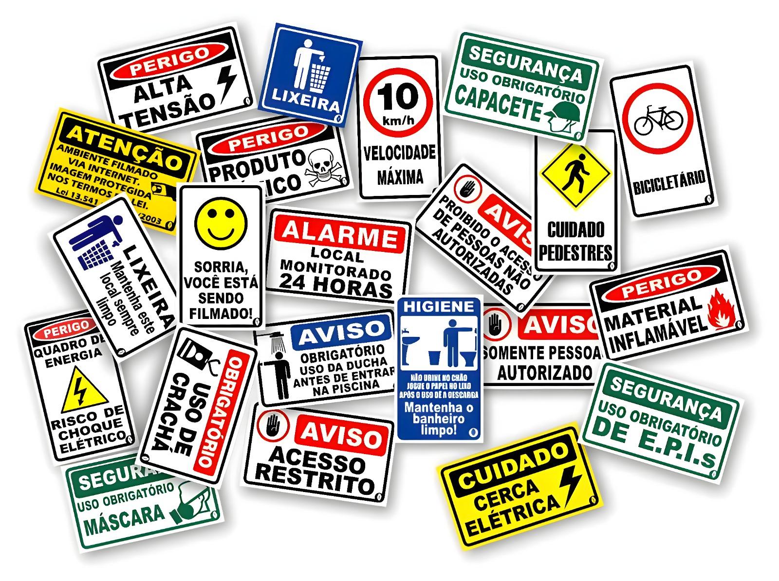 Ensemble d’adhésifs de signalisation et de sécurité multicolores