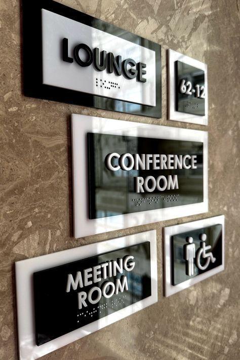 Plaques directionnelles pour salon, salle de conférence et réunion